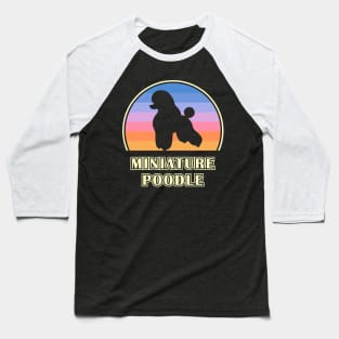 Miniature Poodle Vintage Sunset Dog Baseball T-Shirt